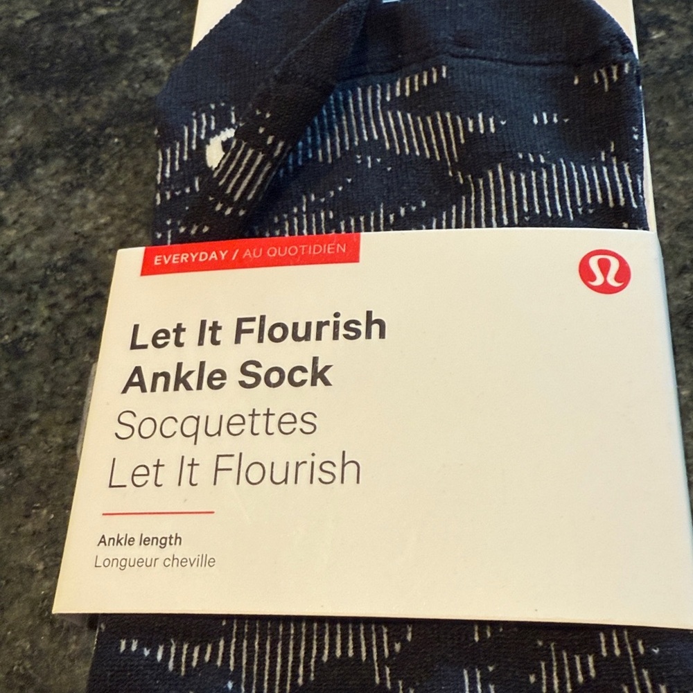 lululemon athletica Navy Patterned Ankle Socks - Picture 3 of 3